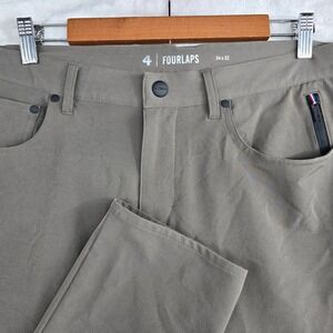 Fourlaps Traverse Pants 34x32 Green Athletic Waist‎ Performance Stretch
